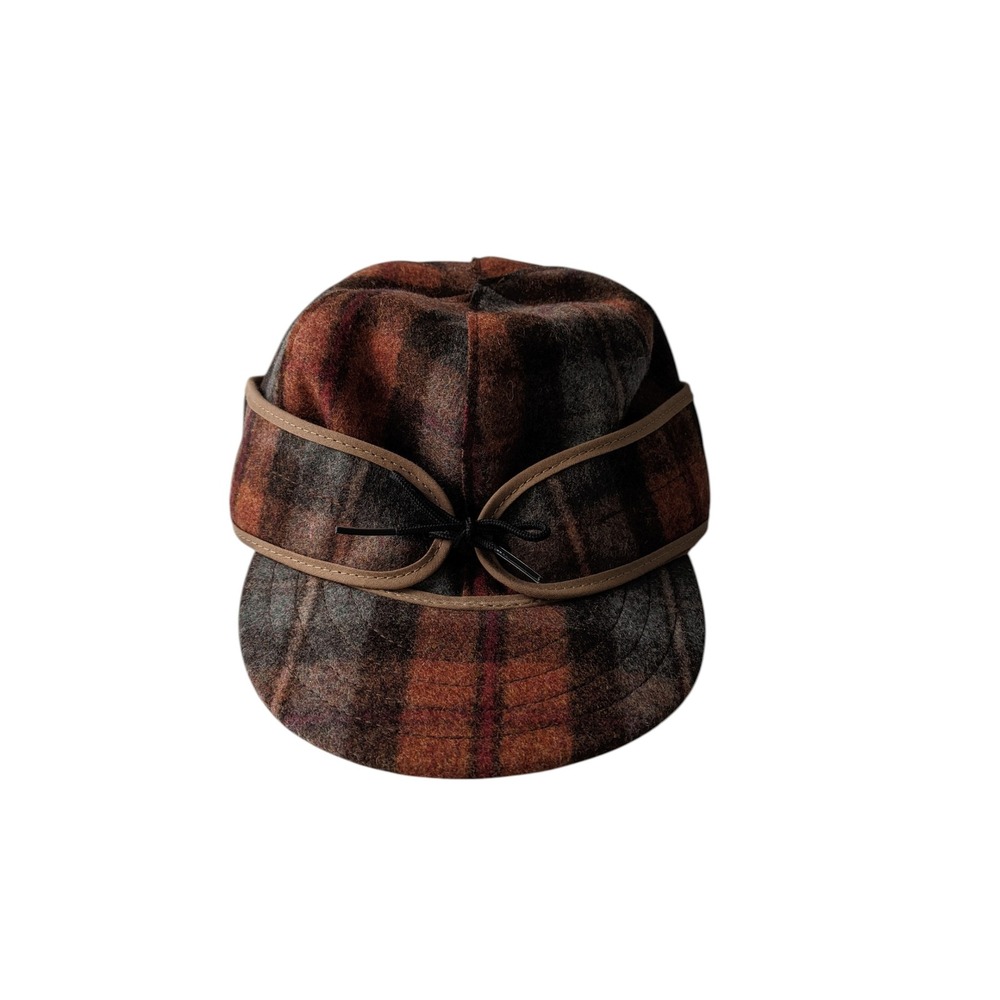 Stormy Kromer Mens The Original Cap Wool Blend Plaid Earflap Hat Size 7 1/4 USA